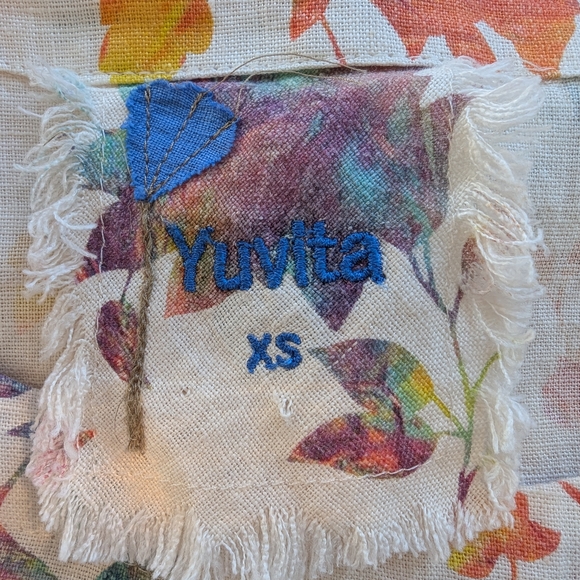 Yuvita Multicolor Fringe Detail Fabric - Picture 7 of 9